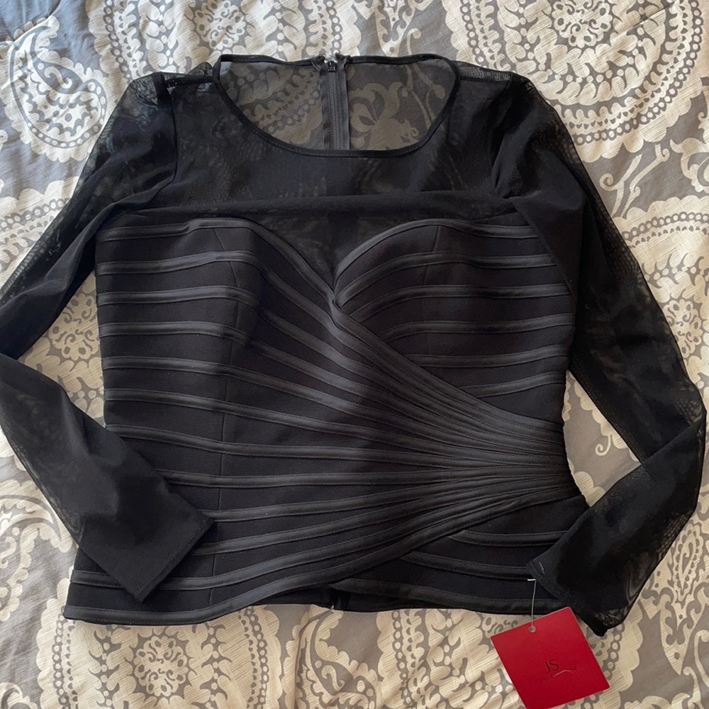 JS collections sexy sheer top NWT size 14